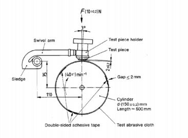 Verificador abrasivo do RUÍDO de borracha do cilindro giratório de equipamento de testes, verificador da resistência de abrasão
